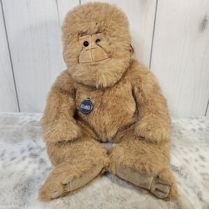 Vintage 85 Gund Orangutan Plush Stuffed Animal Faux Leather Paws Face Limited Ed